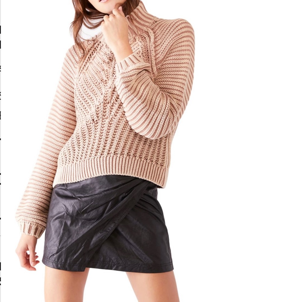 Free people cable knit sweater - sandcastle color